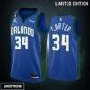 Orlando Magic -23 Wendell Carter 34 Statement Edition Blue Jersey Swingman