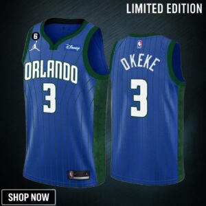 Orlando Magic Chuma Okeke 3 Statement Edition -23 Blue Jersey Swingman