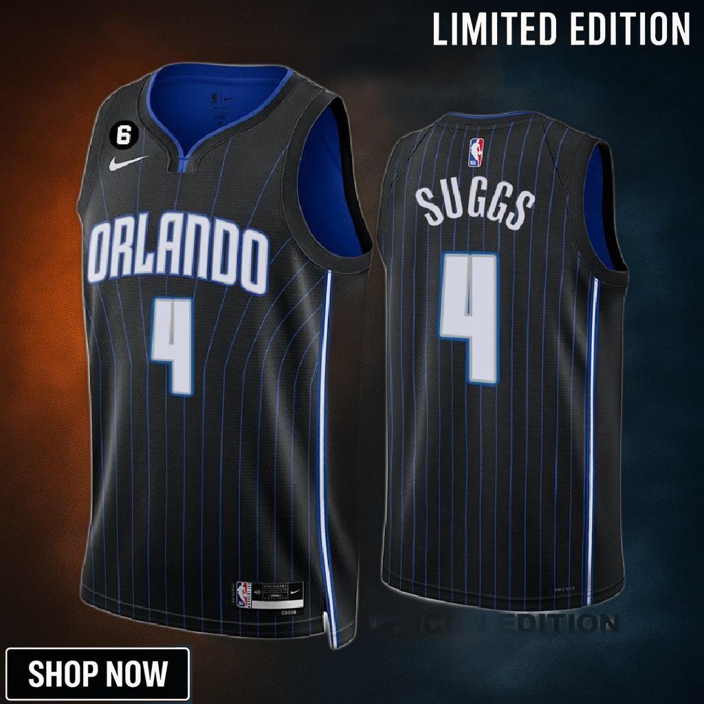 Orlando Magic Jalen Suggs 4 -23 Icon Edition Black Jersey Swingman