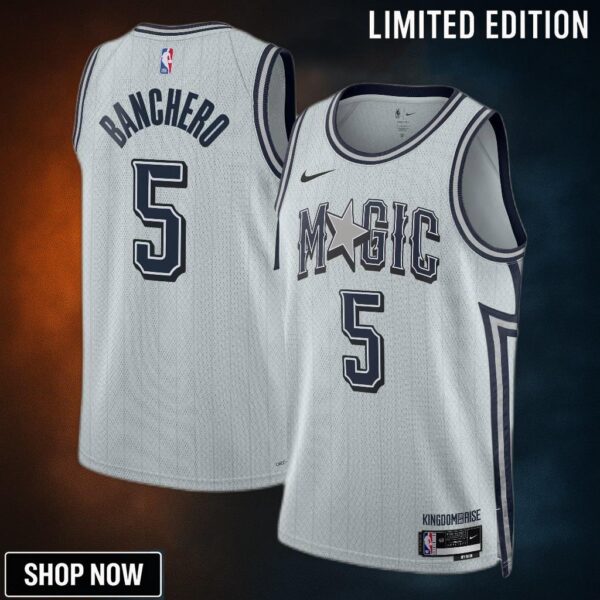 Orlando Magic Nike City Edition Swingman Jersey - Silver Paolo Banchero Unisex