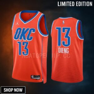 Ousmane Dieng 13 Oklahoma City Thunder Orange Men Jersey -23 Statement Edition Swingman