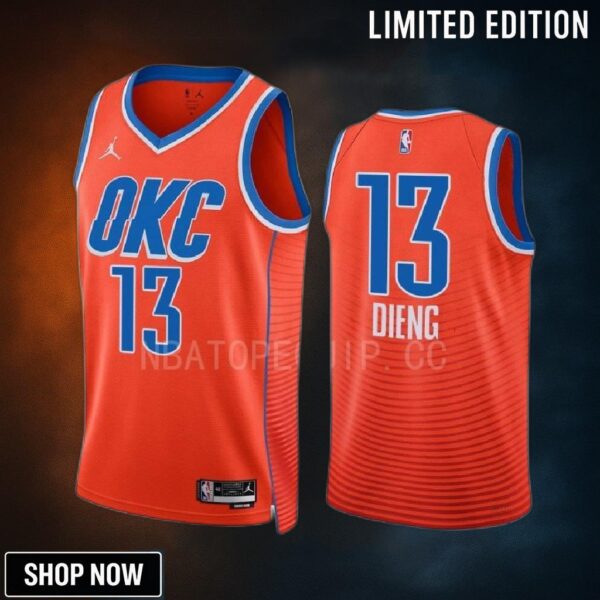 Ousmane Dieng 13 Oklahoma City Thunder Orange Men Jersey -23 Statement Edition Swingman