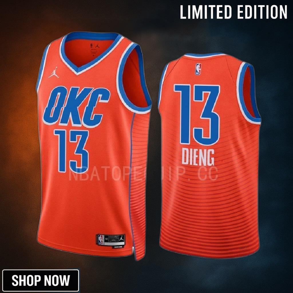 Ousmane Dieng 13 Oklahoma City Thunder Orange Men Jersey -23 Statement Edition Swingman