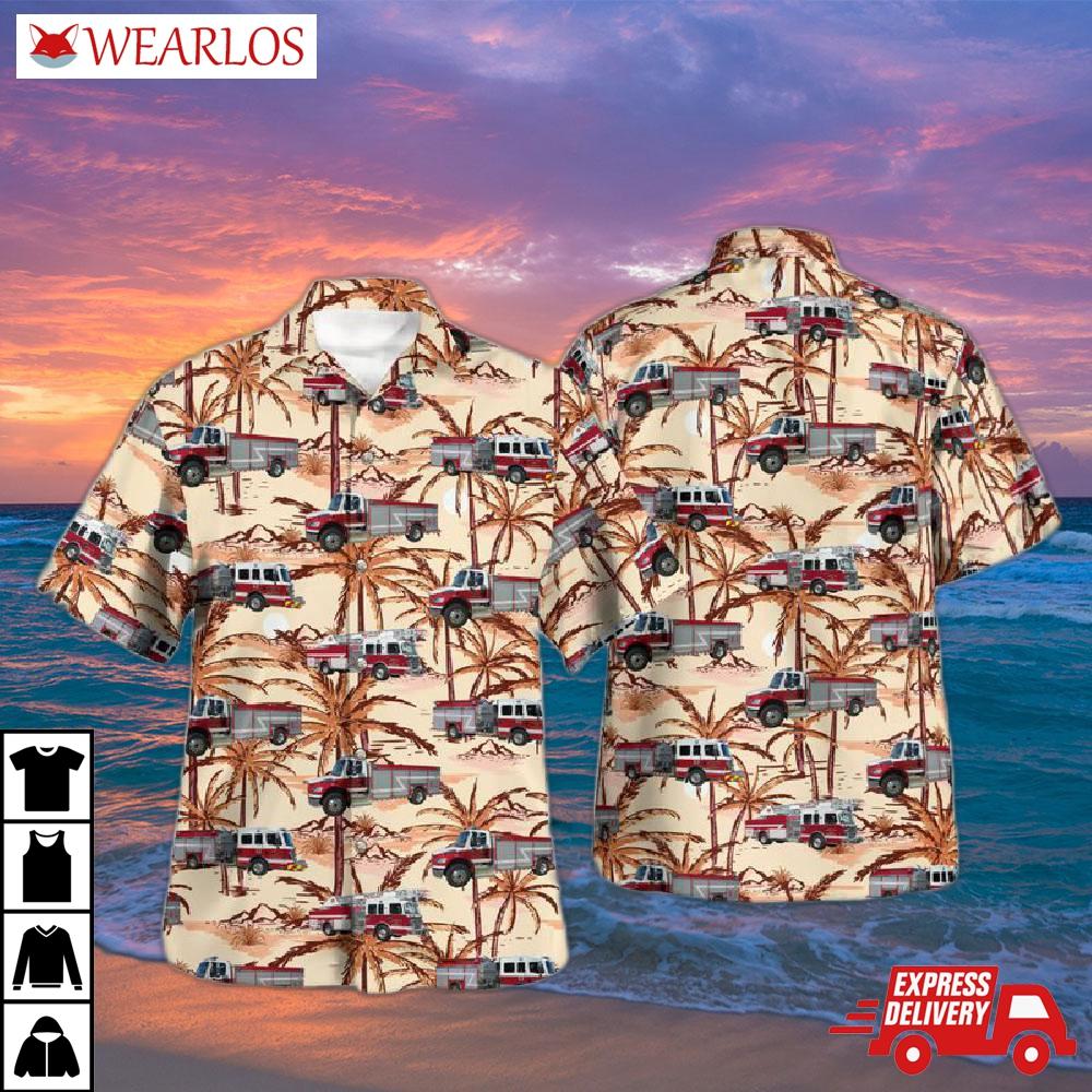 Panama City, Bay County, Florida, City Fire Department Hawaiian Shirt