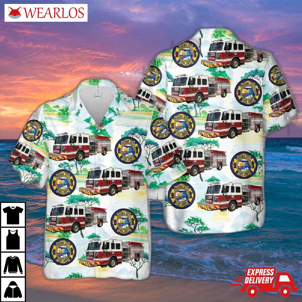 Panama City Fire Department Florida Hawaiian Shirt