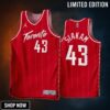 Pascal Siakam -23 Toronto Raptors Red 43 Earned Edition Men Jersey