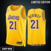 Patrick Beverley 21 -23 Los Angeles Lakers Gold Icon Edition Jersey Swingman