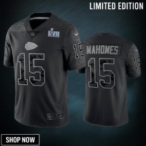 Patrick Mahomes 15 Kansas City Chiefs Super Bowl Lvii Reflective Limited Jersey