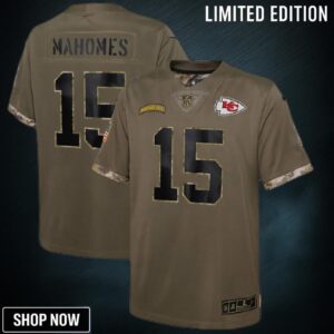 Patrick Mahomes Kansas City Chiefs Salute To Service Player Limited Jersey - Olive