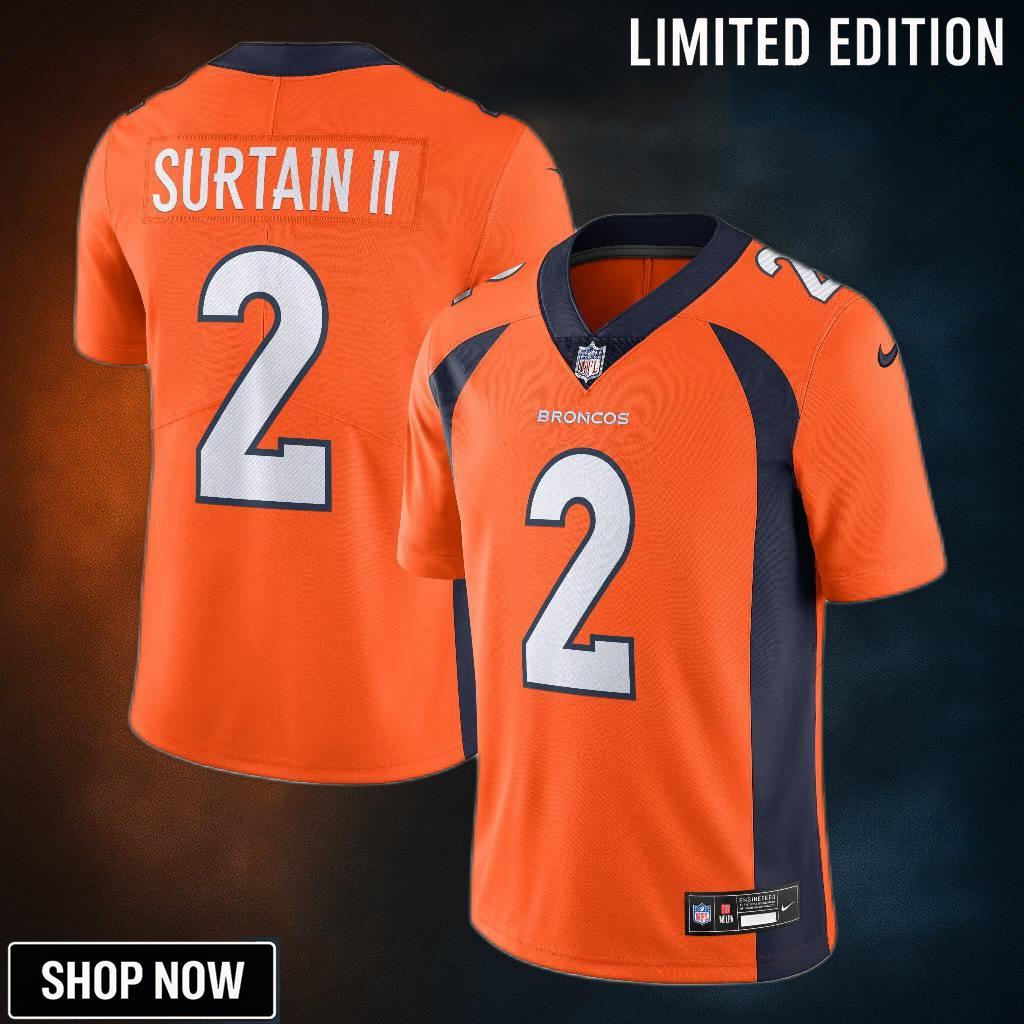 Patrick Surtain Ii 2 Denver Broncos Vapor Untouchable Limited Jersey - Orange