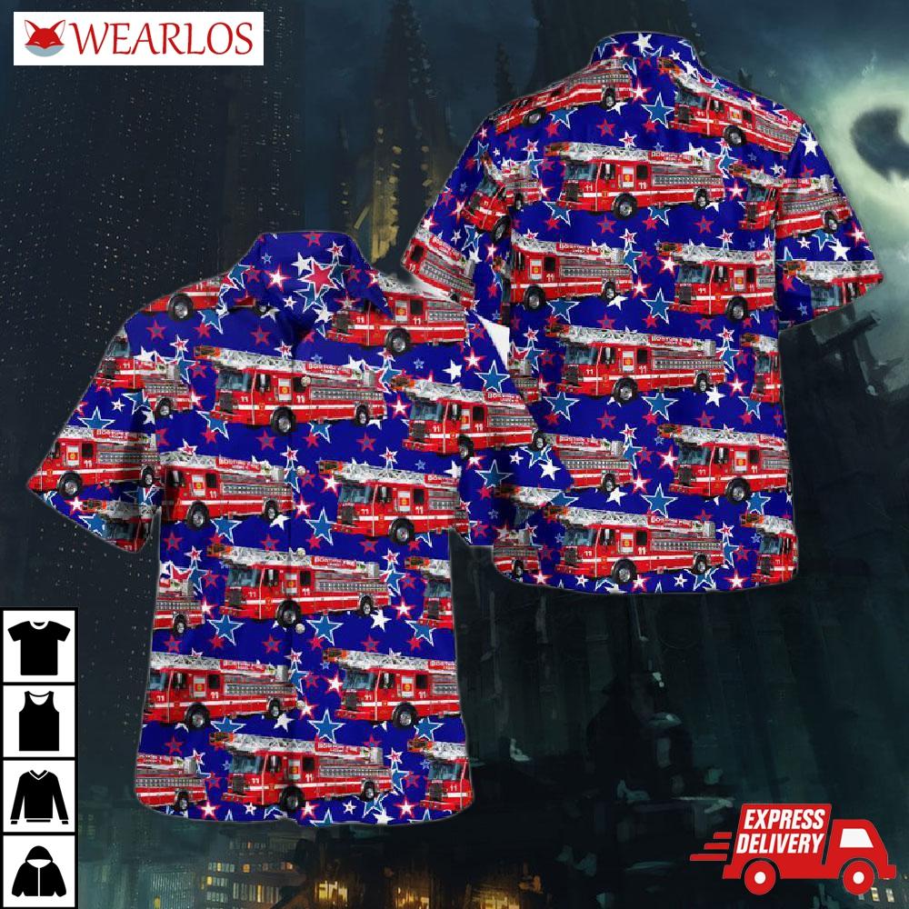 Patriot Day, Never Forget Boston Fire Department, Massachusetts Hawaiian Shirt