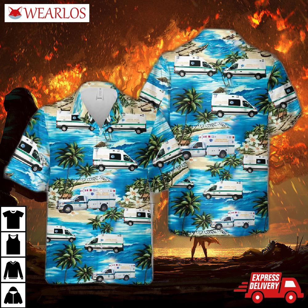 Pennsylvania Central Bucks Ems Ambulance Hawaiian Shirt