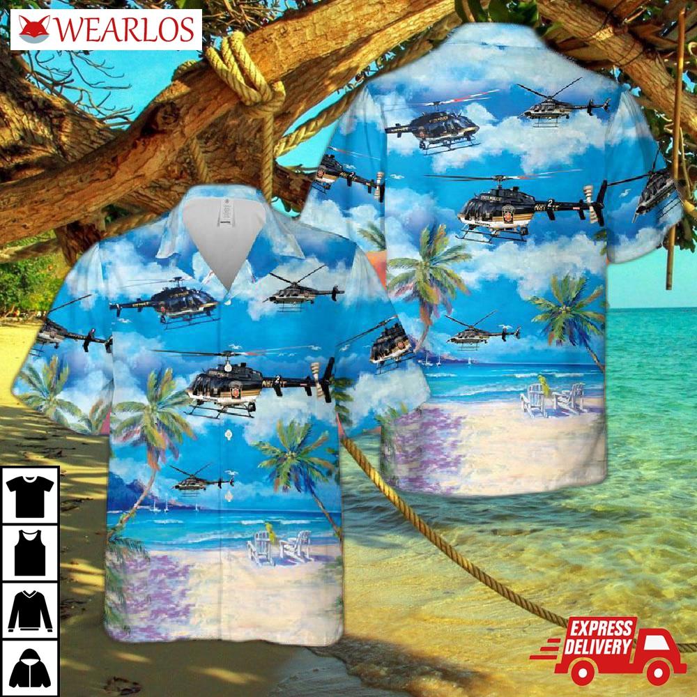 Pennsylvania State Police Helicopter Hawaiian Shirt