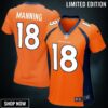 Peyton Manning Denver Broncos Womens Game Jersey - Orange Nfl