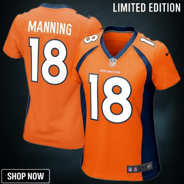 Peyton Manning Denver Broncos Womens Game Jersey - Orange Nfl