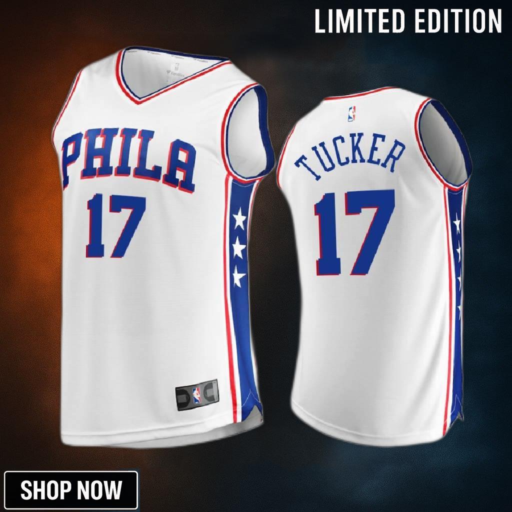 Philadelphia 76ers 17 P.j. Tucker Association Jersey -23 White