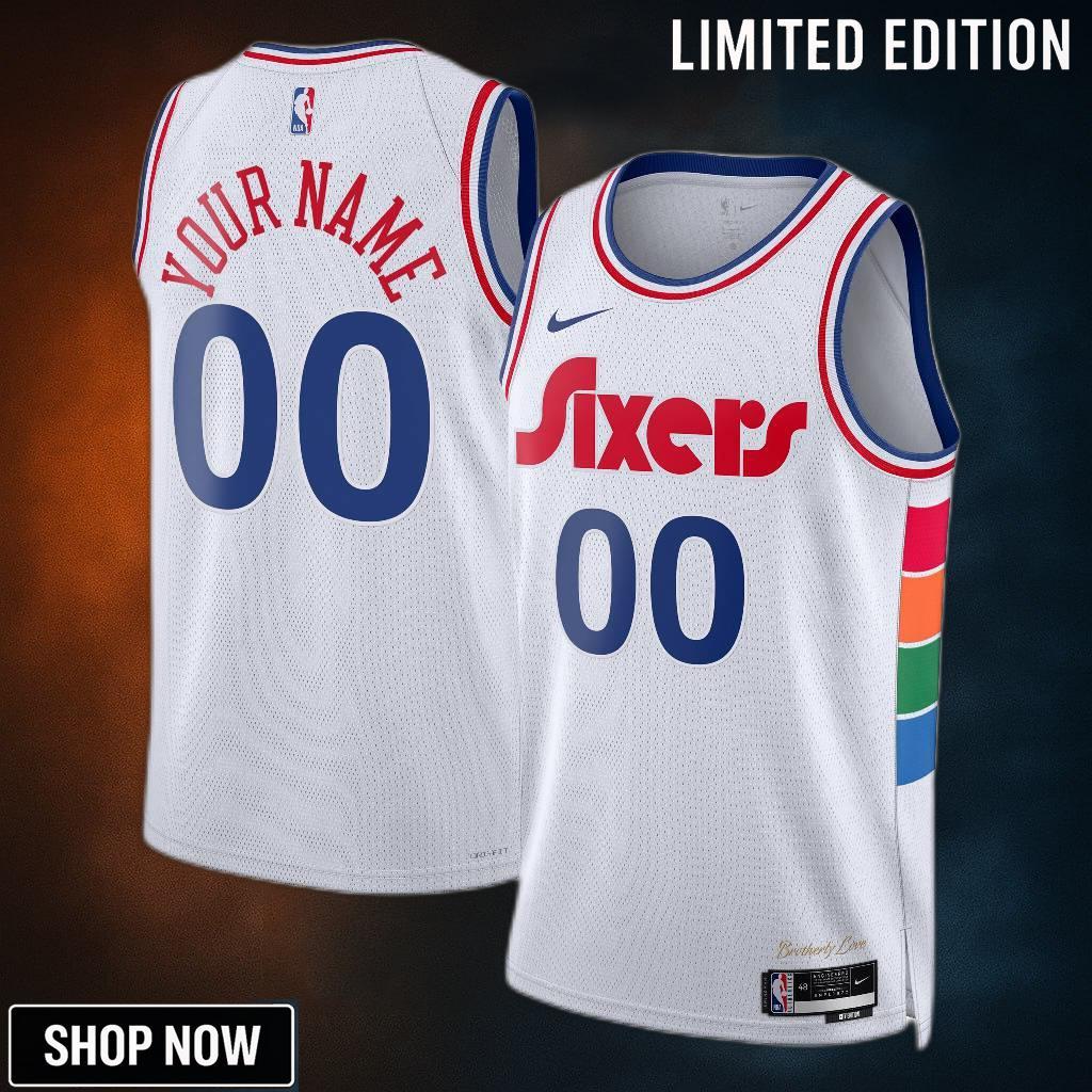 Philadelphia 76ers Nike City Edition Swingman Jersey - Custom Unisex