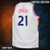 Philadelphia 76ers Nike City Edition Swingman Jersey - White Joel Embiid Youth
