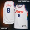 Philadelphia 76ers Nike City Edition Swingman Jersey - White Paul George Youth