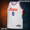 Philadelphia 76ers Nike City Edition Swingman Jersey - White Paul George Youth