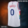 Philadelphia 76ers Nike City Edition Swingman Jersey - White Tyrese Maxey Unisex