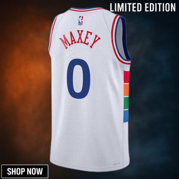 Philadelphia 76ers Nike City Edition Swingman Jersey - White Tyrese Maxey Unisex