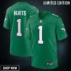 Philadelphia Eagles #1 Jalen Hurts Alternate Game Player Jersey - Kelly Green