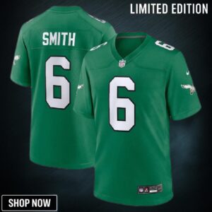 Philadelphia Eagles #6 Devonta Smith Alternate Game Player Jersey - Kelly Green