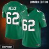 Philadelphia Eagles #62 Jason Kelce Alternate Vapor Fuse Limited Jersey - Kelly Green