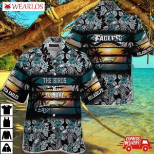 Philadelphia Eagles Birds All Day Sunset Hawaiian Shirt