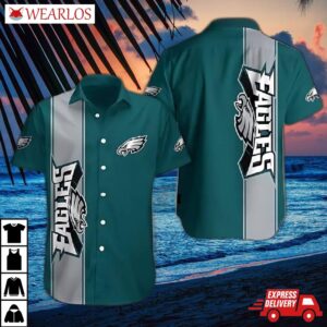 Philadelphia Eagles Bold Stripes Hawaiian Shirt
