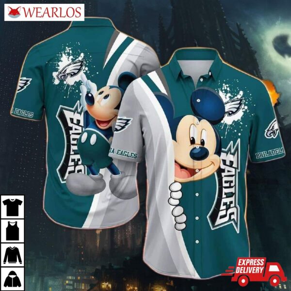 Philadelphia Eagles Mickey Celebration Hawaiian Shirt