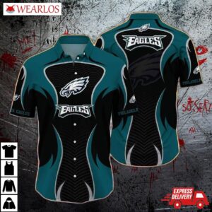 Philadelphia Eagles Power Wave Hawaiian Shirt