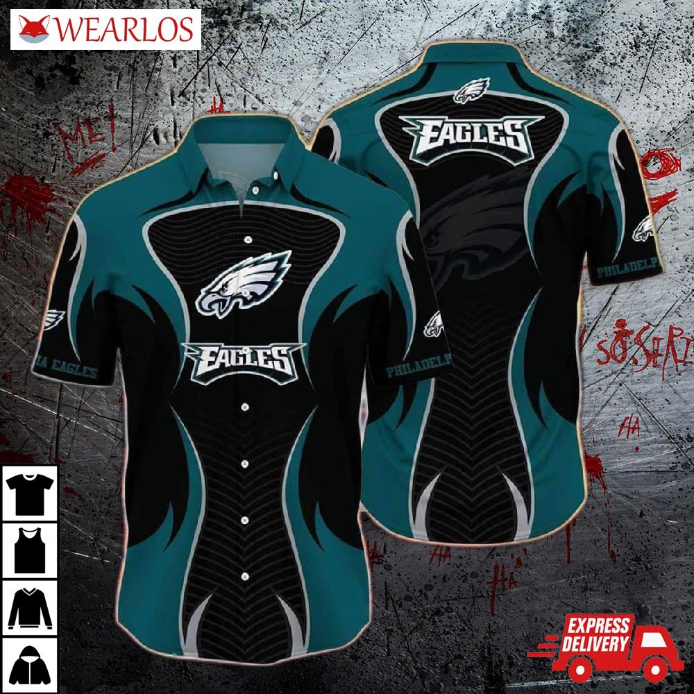Philadelphia Eagles Power Wave Hawaiian Shirt