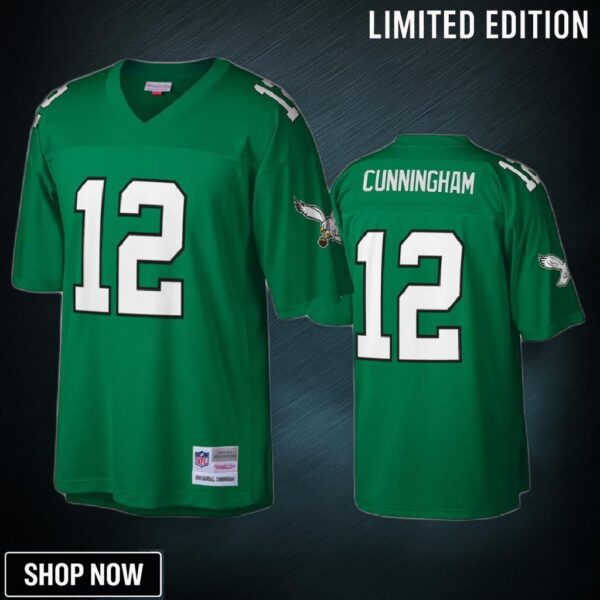 Philadelphia Eagles Randall Cunningham Kelly Green Legacy Replica Jersey