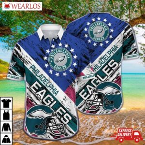 Philadelphia Eagles Rugby Helmet Hawaiian Shirt