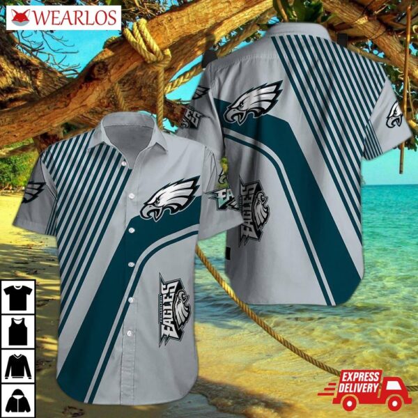 Philadelphia Eagles Striped Pride Hawaiian Shirt