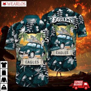 Philadelphia Eagles Surf Vibes Hawaiian Shirt