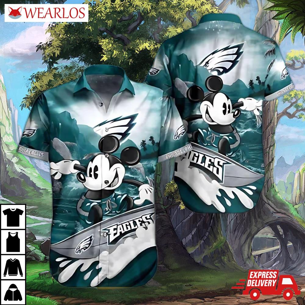 Philadelphia Eagles Surfing Mickey Hawaiian Shirt