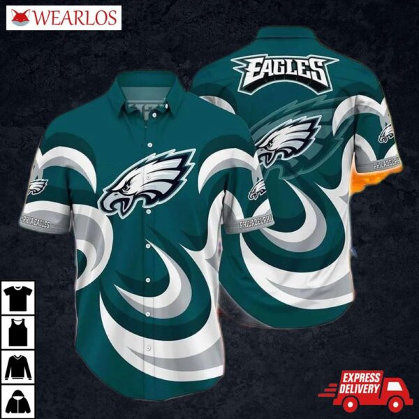 Philadelphia Eagles Swirl Power Hawaiian Shirt