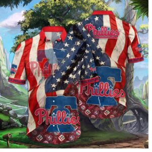 Philadelphia Phillies American Spirit Hawaiian Shirt