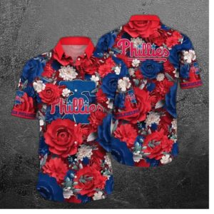 Philadelphia Phillies Blooming Rose Hawaiian Shirt