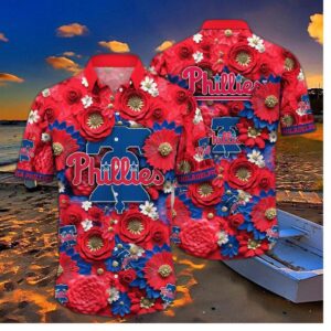 Philadelphia Phillies Floral Bloom Hawaiian Shirt