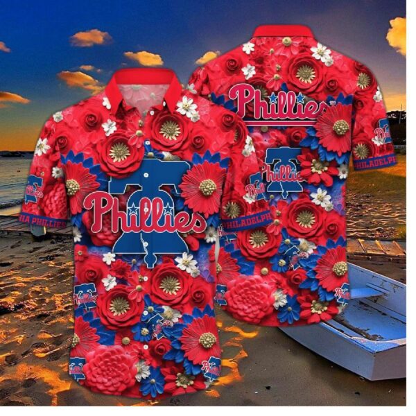Philadelphia Phillies Floral Bloom Hawaiian Shirt