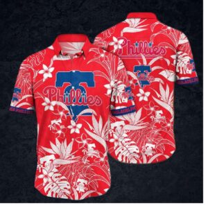 Philadelphia Phillies Monstera Breeze Hawaiian Shirt