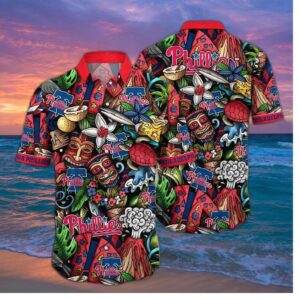 Philadelphia Phillies Tiki Adventure Hawaiian Shirt