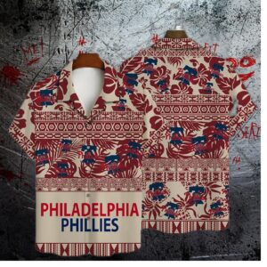 Philadelphia Phillies Tropical Floral Hawaiian Shirt