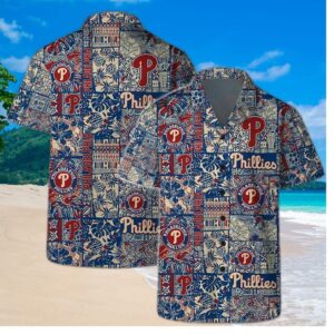 Philadelphia Phillies Vintage Floral Pattern Hawaiian Shirt