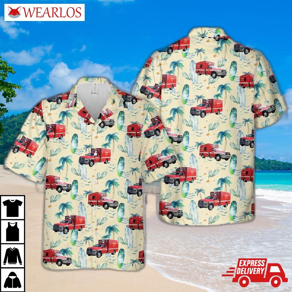 Phoenix Fire Department Ambulance Arizona Hawaiian Shirt