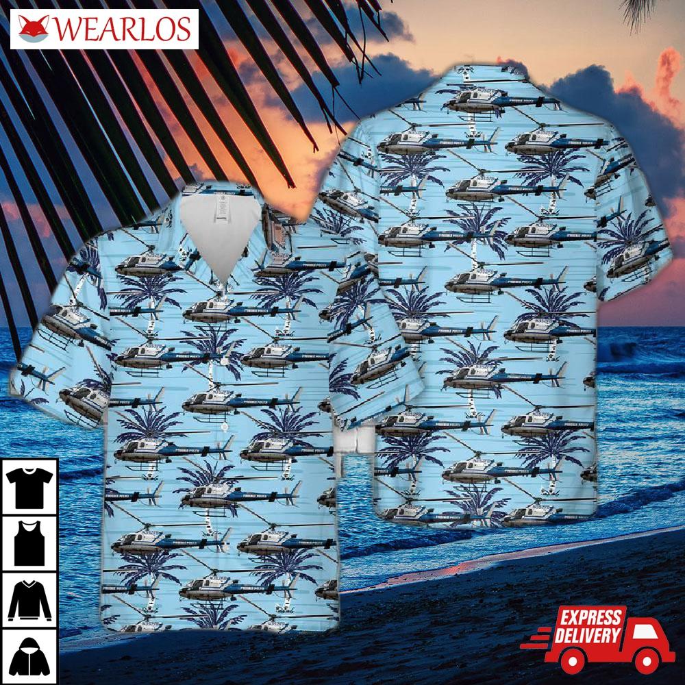 Phoenix Police Helicopter Hawaiian Shirt